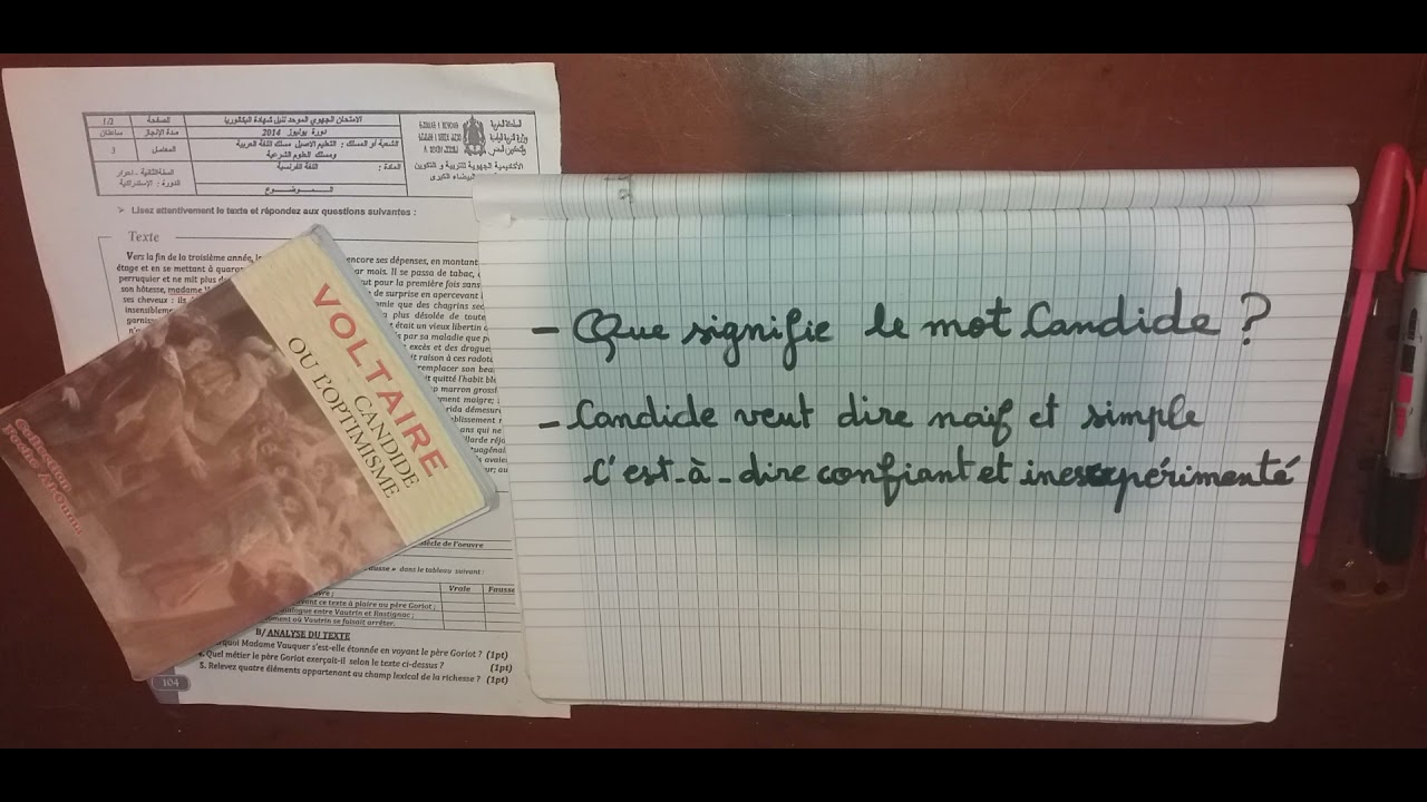 كانديدque signifie  le mot candide ما معنى كانديد🛑🛑🛑🛑