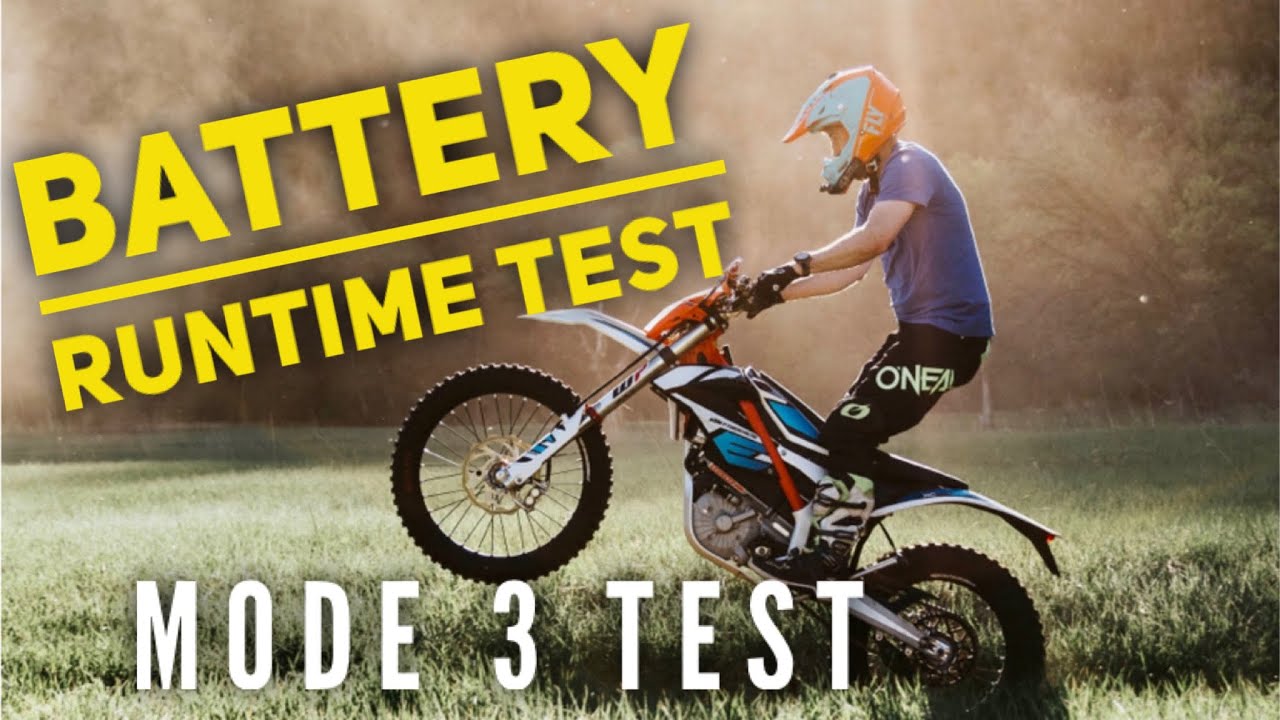 2020 KTM Freeride E-XC Power Mode 3 Test [How long does the battery last]