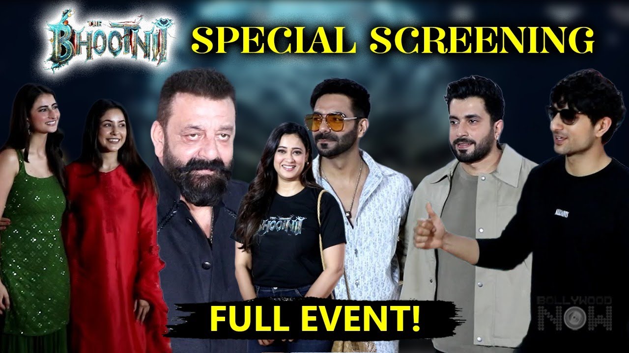 Sanjay Dutt, Sunny, Palak Tiwari, Ibrahim Ali, Shehnaaz & Others At Special Screening Of Bhootni