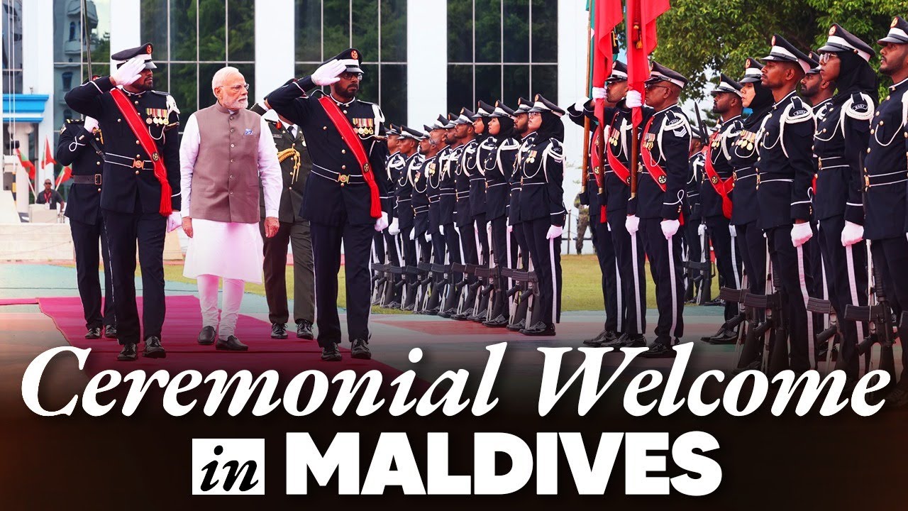 LIVE: Ceremonial Welcome and Guard of Honour for PM Modi in Malé, Maldives