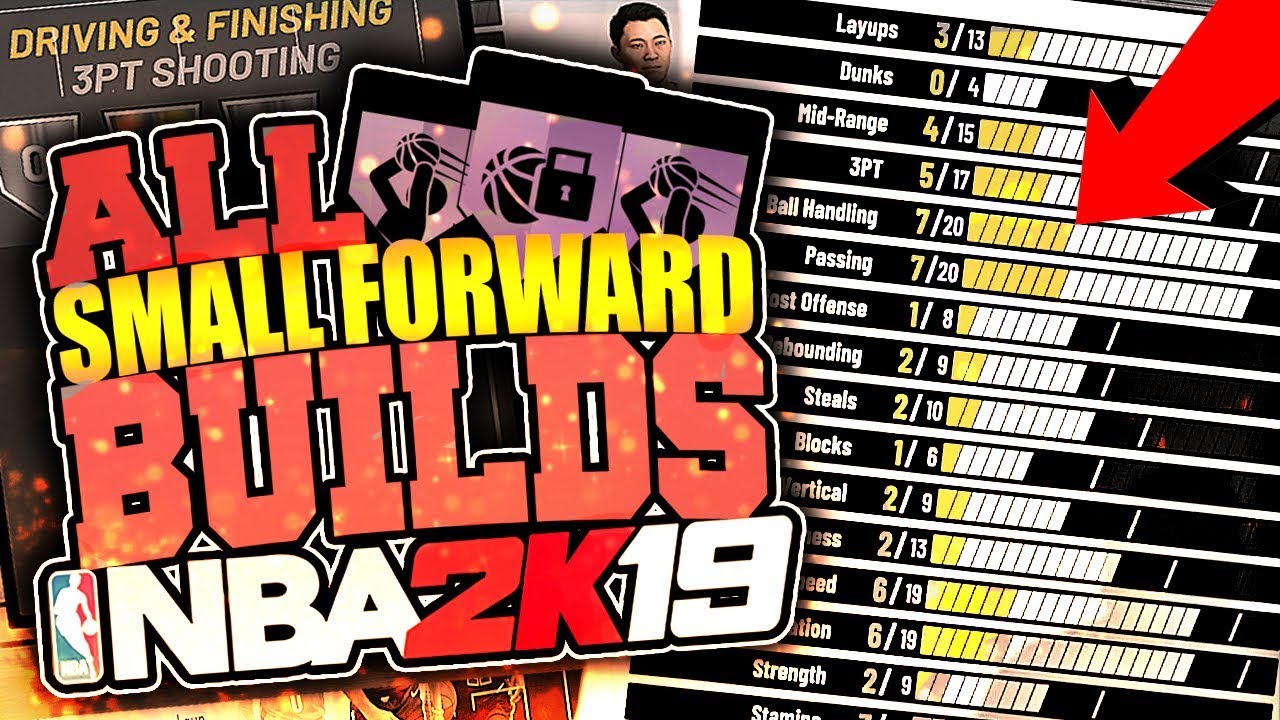 NBA 2K19 ALL SMALL FORWARD PLAYER BUILDS/ARCHETYPES - EVERY BADGES AND ATTRIBUTES! (MUST WATCH)