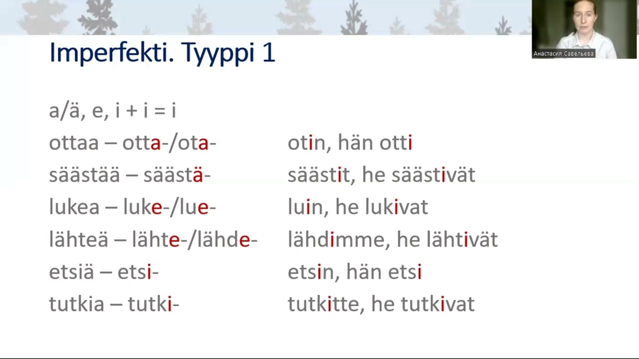 Imperfekti. Прошедшее время в финском языке