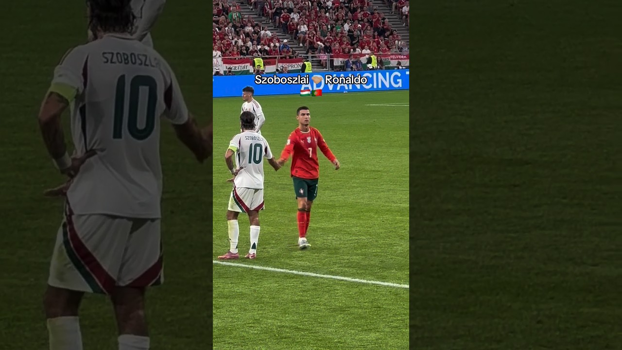 Ronaldo and Szoboszlai handshake Portugal vs Hungria WCQs #football