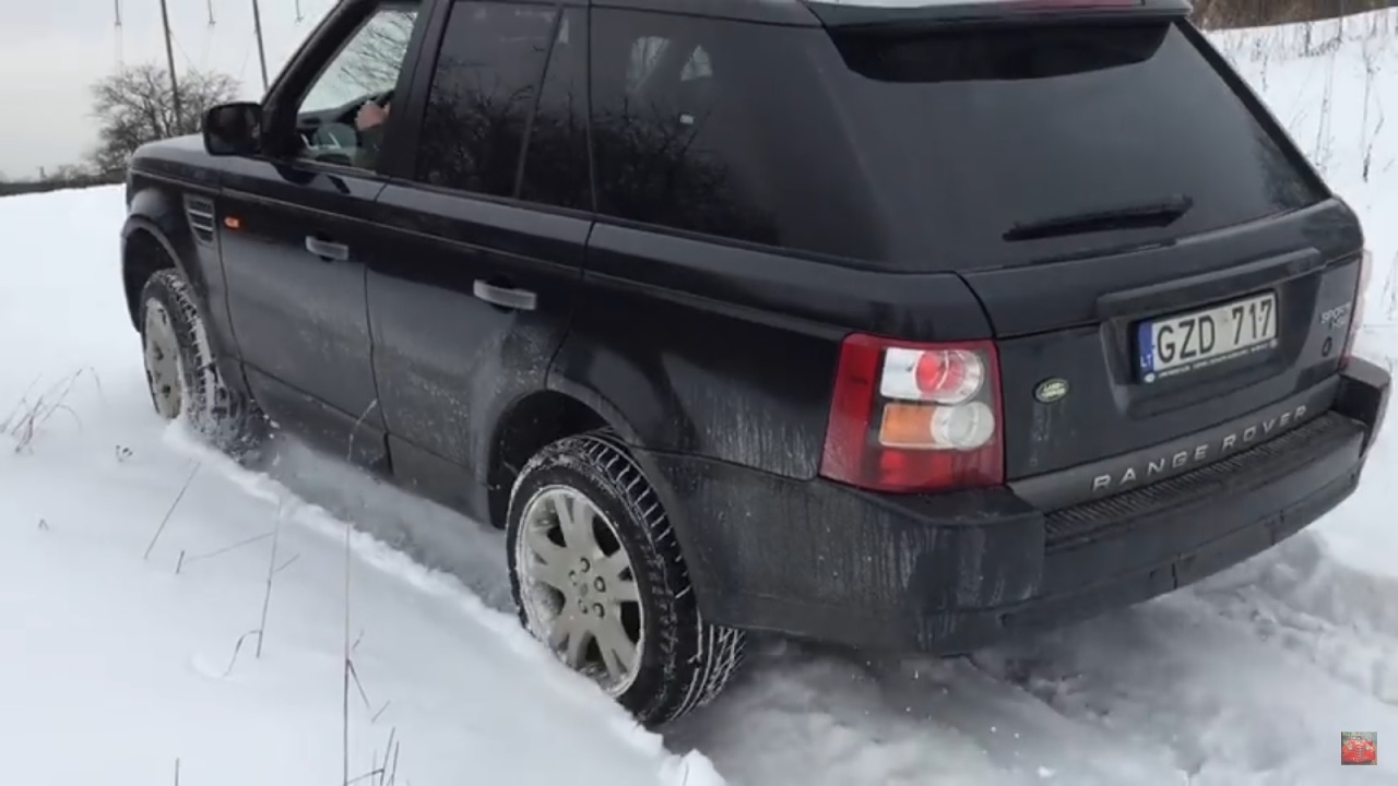 крутая снежная горка подъем range rover sport 3.6 TDI