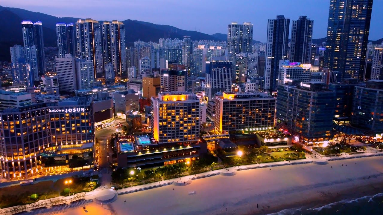 Busan by night - 4k - by drone #dji #busan #부산 #여행 #travelasia #southkorea