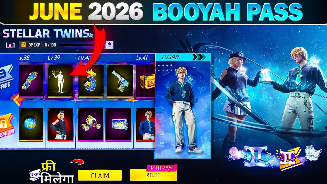 June 2026🔥 Booyah Pass Full Review🤯| Next Month Booyah Pass Free Fire | Free Fire June Booyah Pass