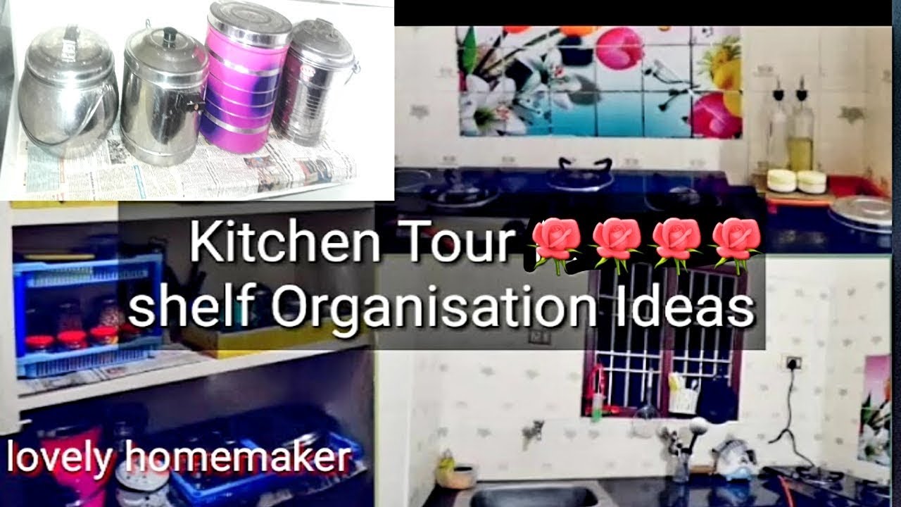 Very Small Non modular Kitchen Tour | kitchen Shelf Organisation ideas in Tamil