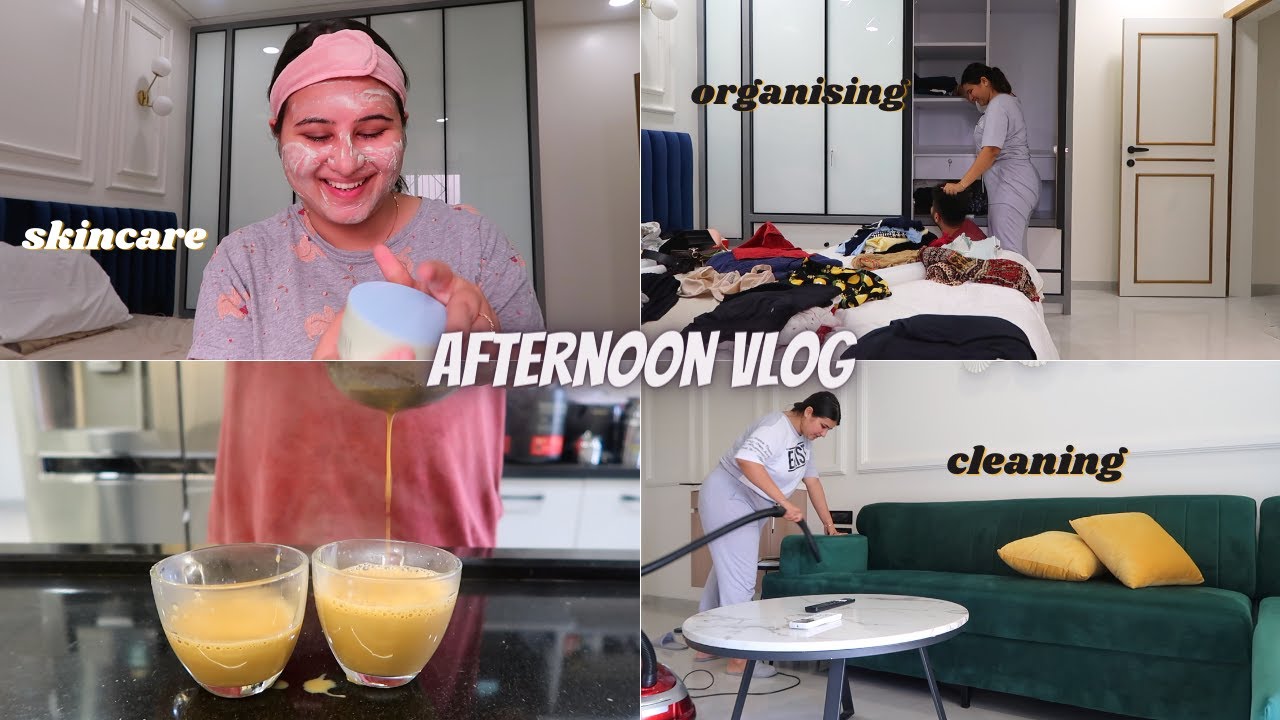 organising wardrobe, cleaning + skincare vlog | Saturday afternoon vlog 💕