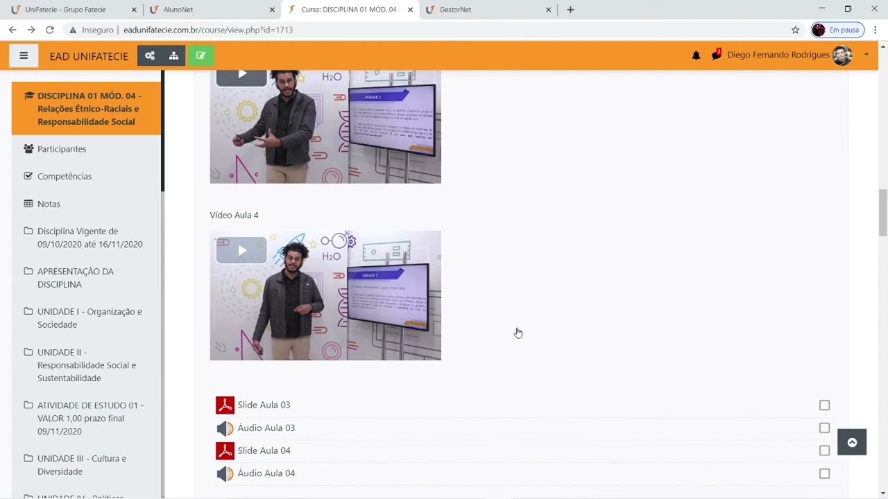 Sistema MOODLE Tutorial - UNIFATECIE EAD