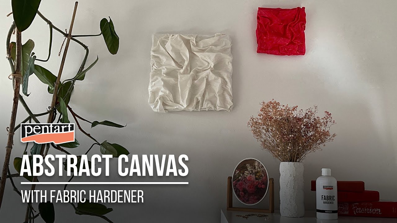 Abstract canvas with Fabric Hardener // Absztrakt vászonkép textilkeményítővel
