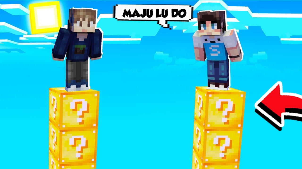DUEL LUCKY BLOCK DIATAS AWAN PALING NGAKAK DI MINECRAFT!!!