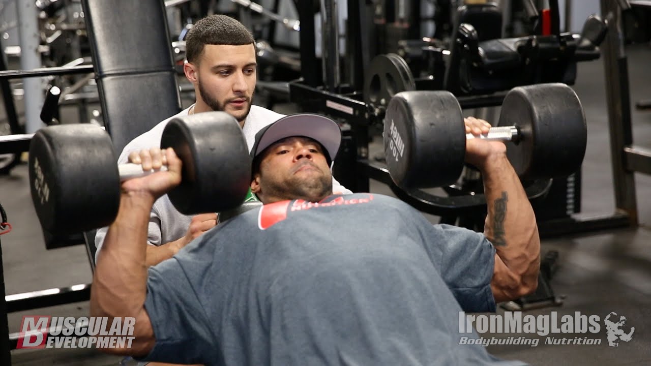 Juan "Diesel" Morel Trains Chest and Triceps with Matt Acton at the End of Off-Season