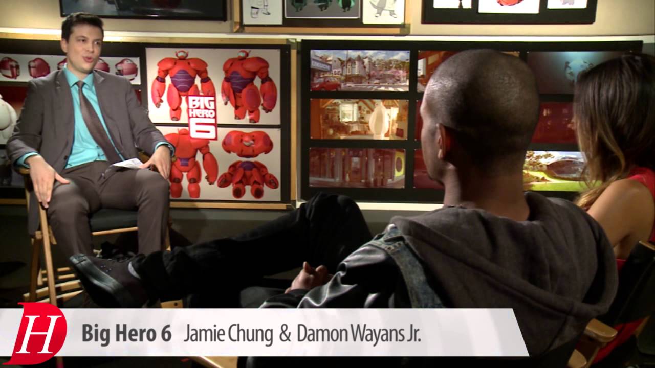 Baymax vs Olaf? Big Hero 6's Jamie Chung and Damon Wayans Jr.