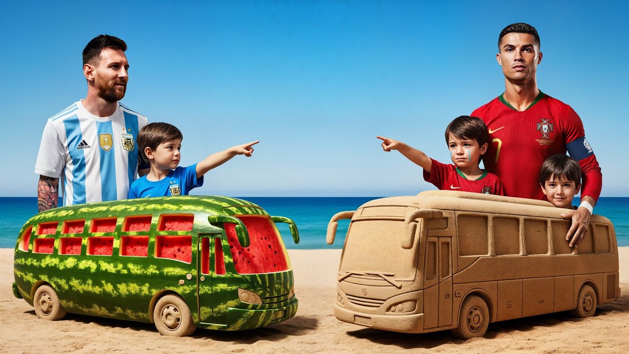 Messi’s Son Points & Laughs at a Sand Car — You Won’t Believe This! 😂