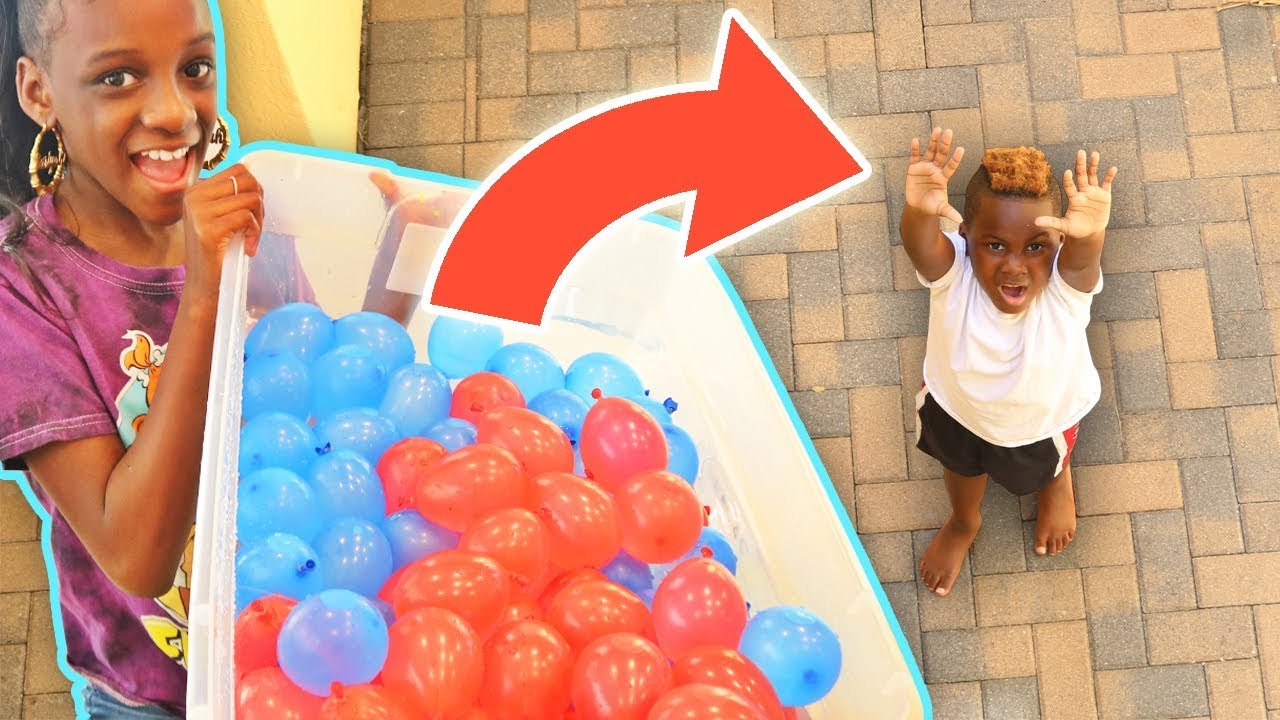 Water Balloon Prank on My Little Brother