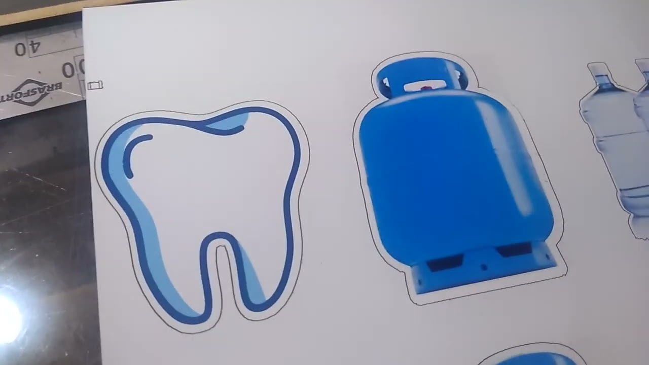 Corte contorno adesivo geladeira Manta magnética.sculpfun s9