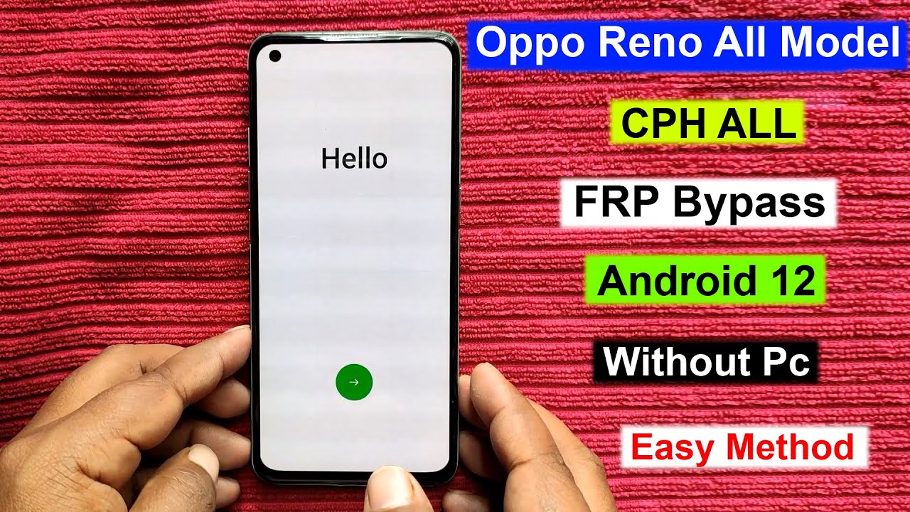 Oppo Reno All Model  FRP Bypass Android 12 | Oppo Reno Gmail Lock/frp Unlock without pc 2023