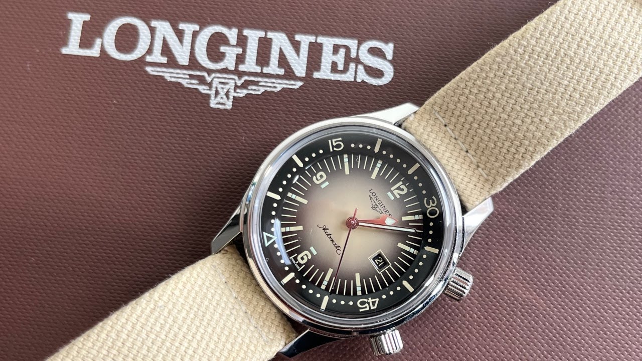 Часы Longines Legend Diver Watch 36 L3.374.4.30.2: швейцарские автоматические часы для дайвинга с...