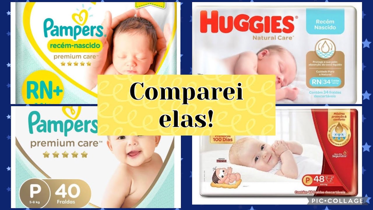 Comparei as fraldas RN, RN+ e P - Pampers e Huggies - MINHA OPNIÃO