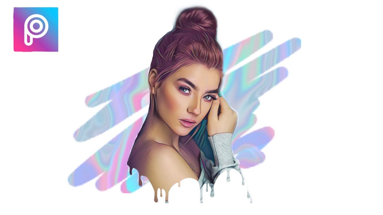 DRIPPING EFFECT PICSART II CARTOON EFFECT II TUTORIAL II Pink Sparkle Ph