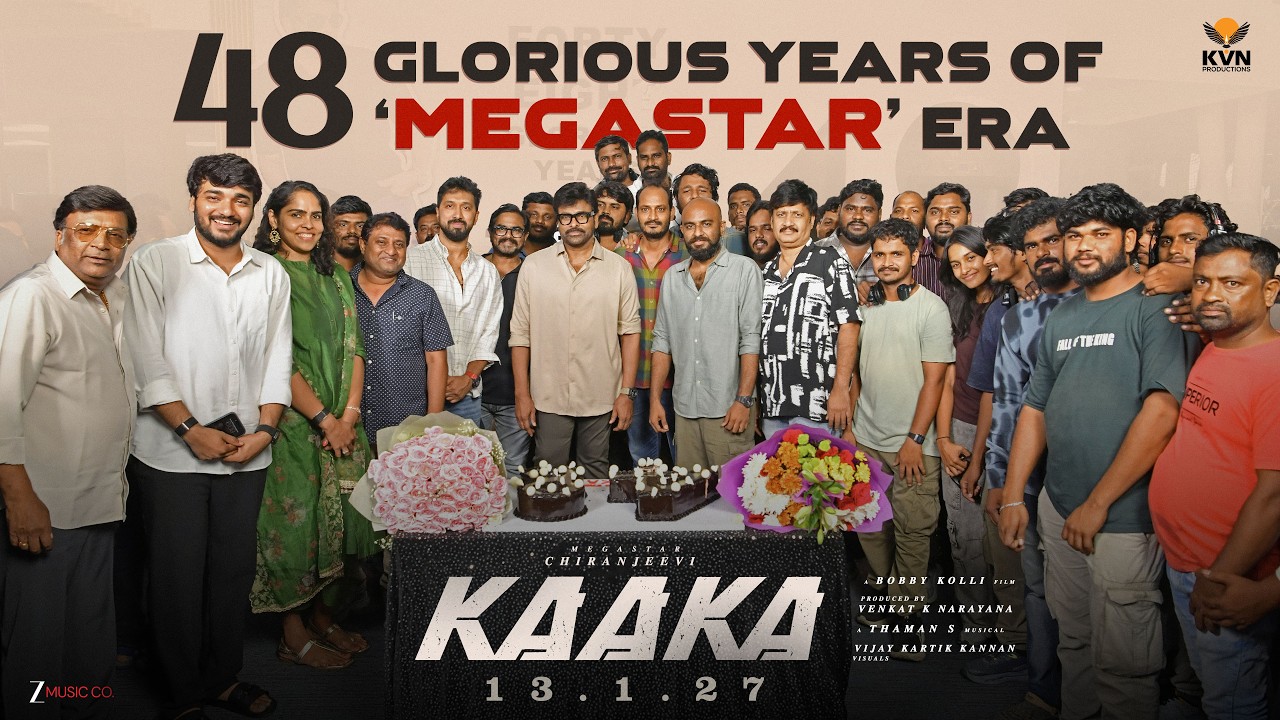Megastar Chiranjeevi 48 Glorious Years celebrations at #KAAKA Sets | Bobby Kolli | KVN PRODUCTIONS