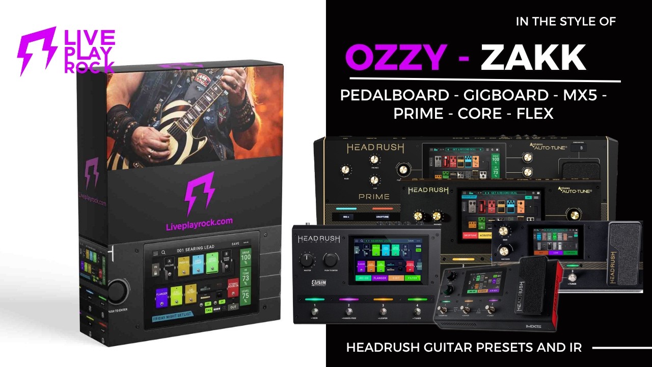 Ozzy style HEADRUSH Guitar presets by Liveplayrock #liveplayrock #headrushfx