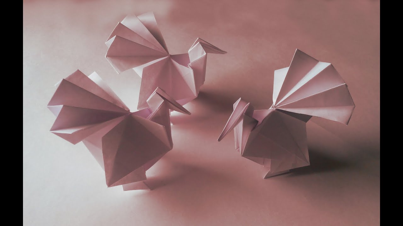 Птицы оригами – как сделать из бумаги индюка (Turkey Origami)