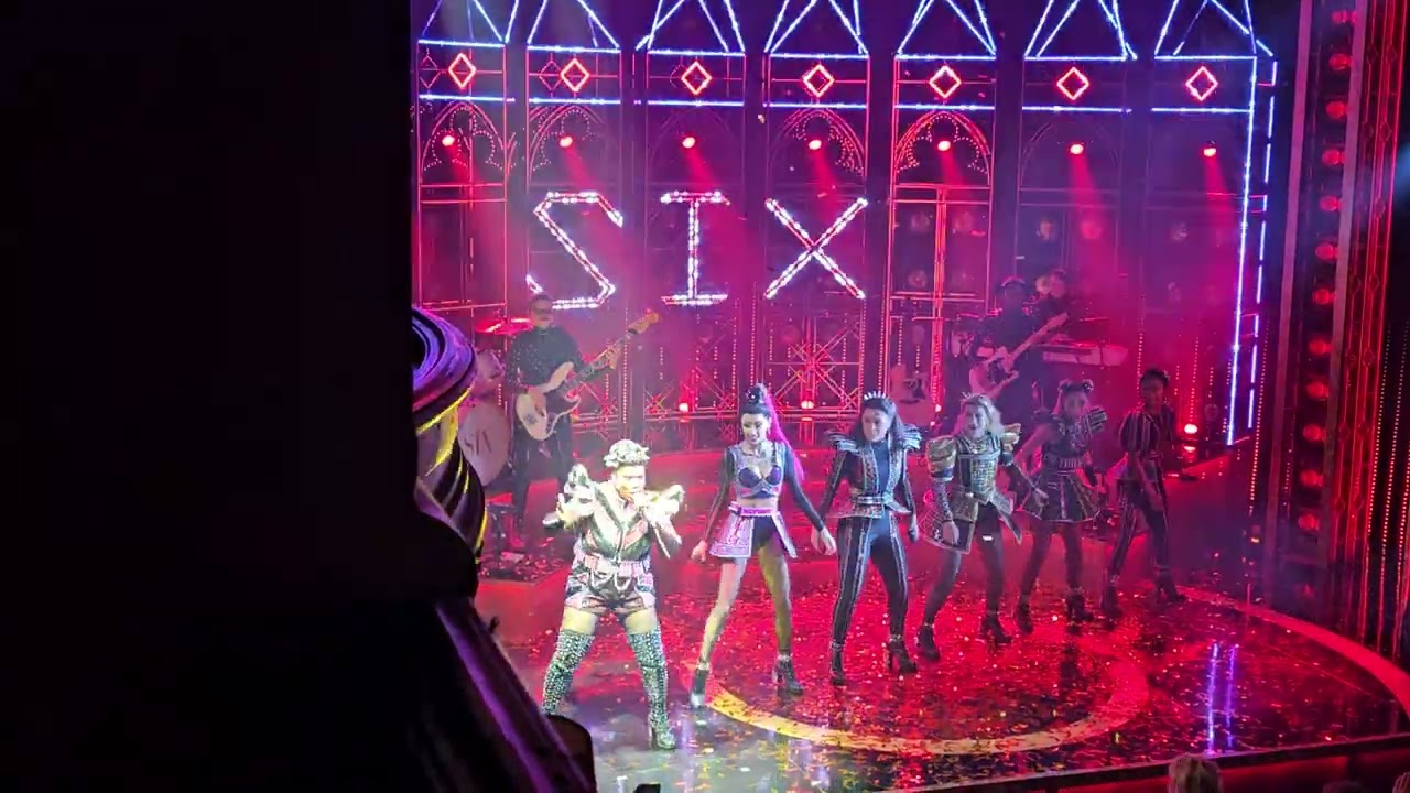 Sun Princess 9/22/24: Megasix from Six the musical, 3 pm matinee in the Vaudeville Theater, London