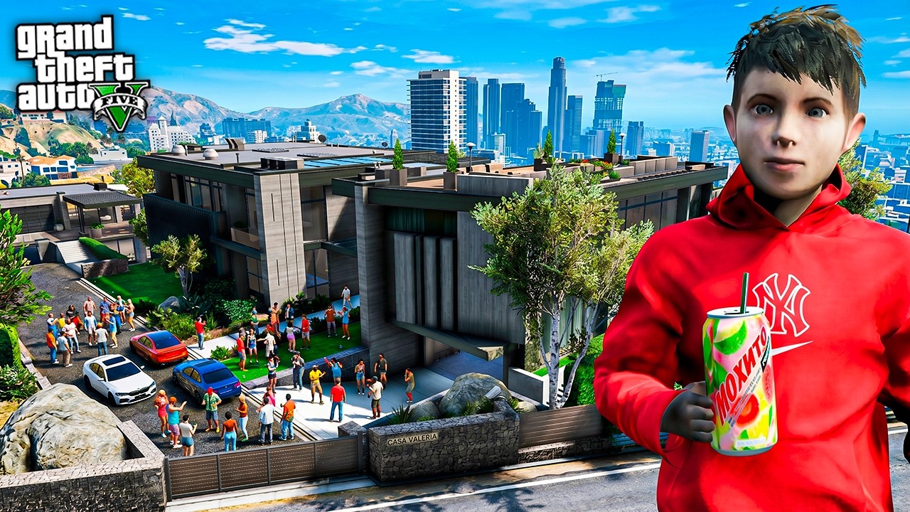 ШКОЛЬНИК УСТРОИЛ ТУСОВКУ В НОВОМ ДОМЕ ! ОТЕЦ СПАЛИЛ ? - ОТЕЦ И СЫН В GTA 5 ⚡ГАРВИН