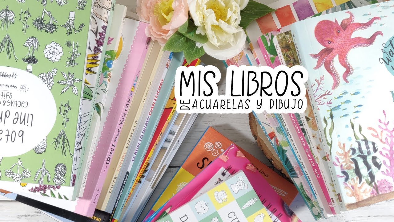 LIBROS // Te enseño mis libros para aprender Acuarelas y Dibujo  ✏️📚 🎨