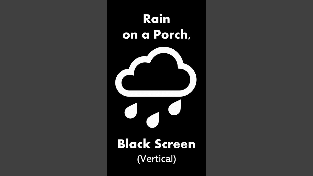 🔴 Rain on a Porch, Black Screen (Vertical) 🌧️⬛📱 • Live 24/7 • No mid-roll ads