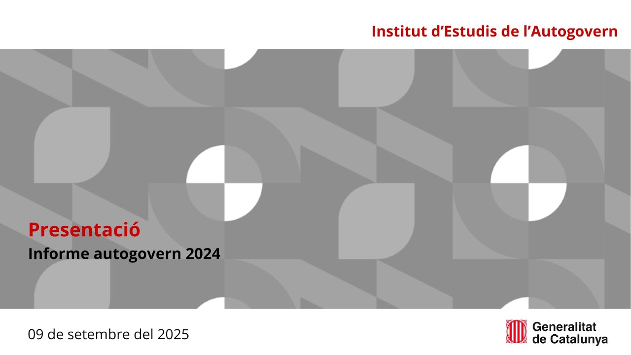 Presentació Informe Autogovern 2024