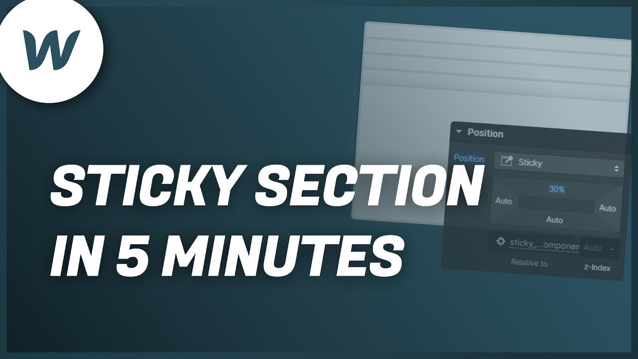 Create STICKY SECTIONS in 5 minutes | Webflow Tutorial 2021