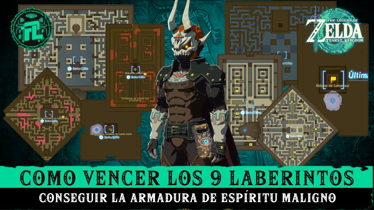 GUIA - TODOS los 9 Laberintos y COMO conseguir La armadura de Phantom Ganon | Zelda: TotK