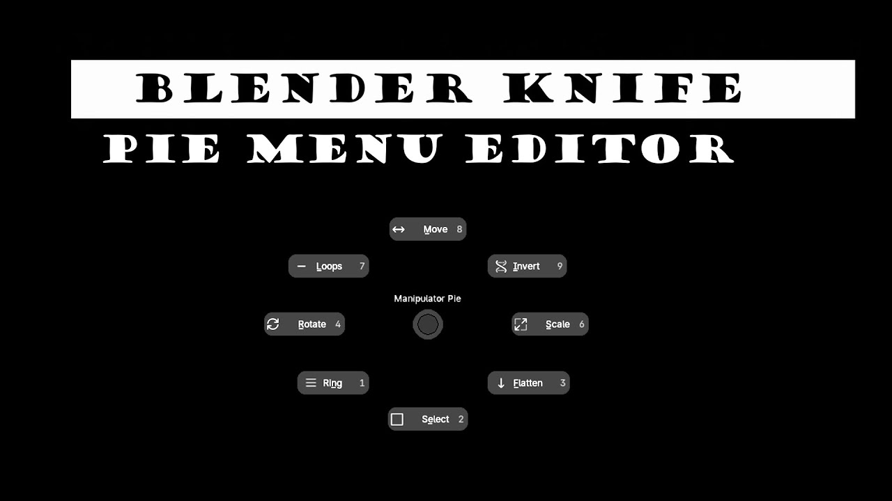 Blender аддон Pie menu Editor (ускоряем работу)