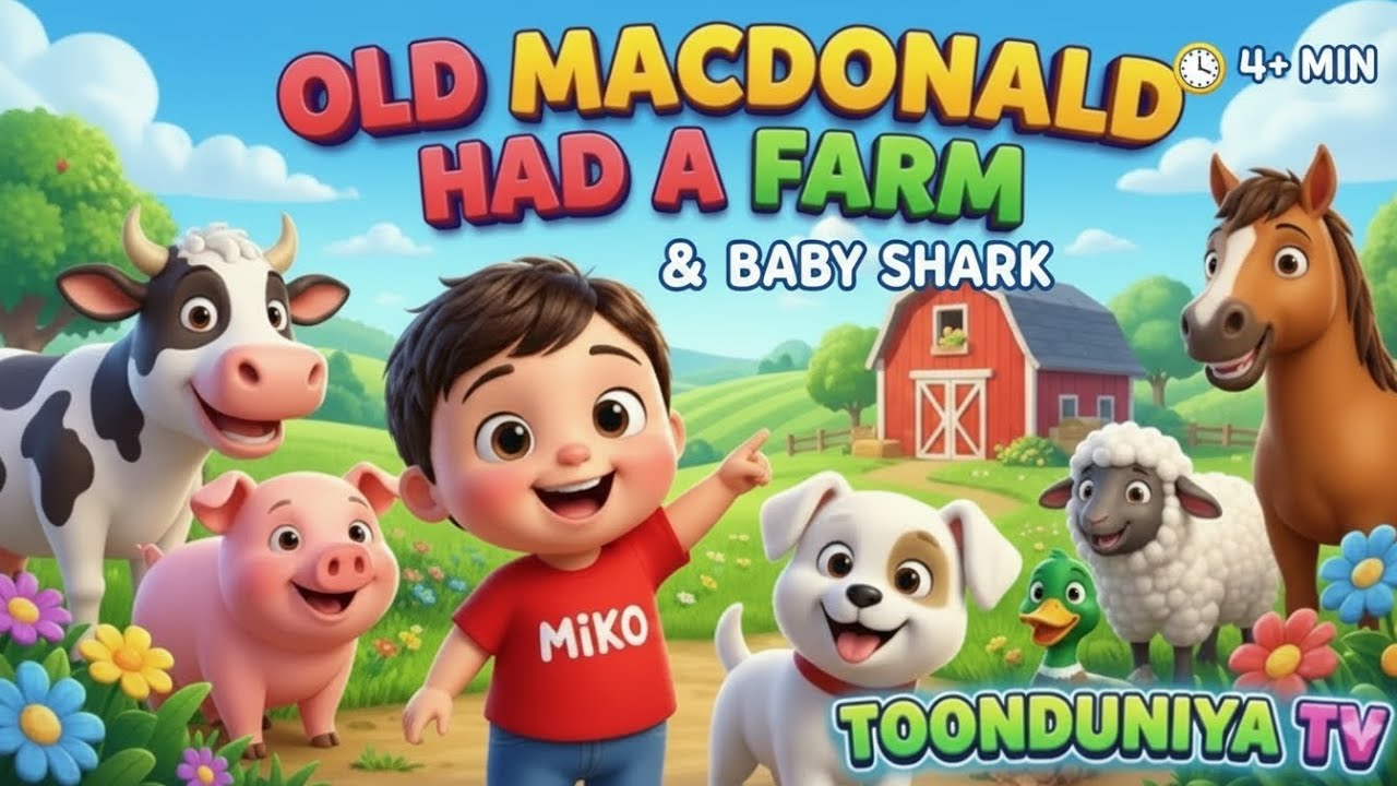 Old MacDonald Had a Farm & Baby Shark |  Fun Nursery Rhymes & Baby Songs for Kids