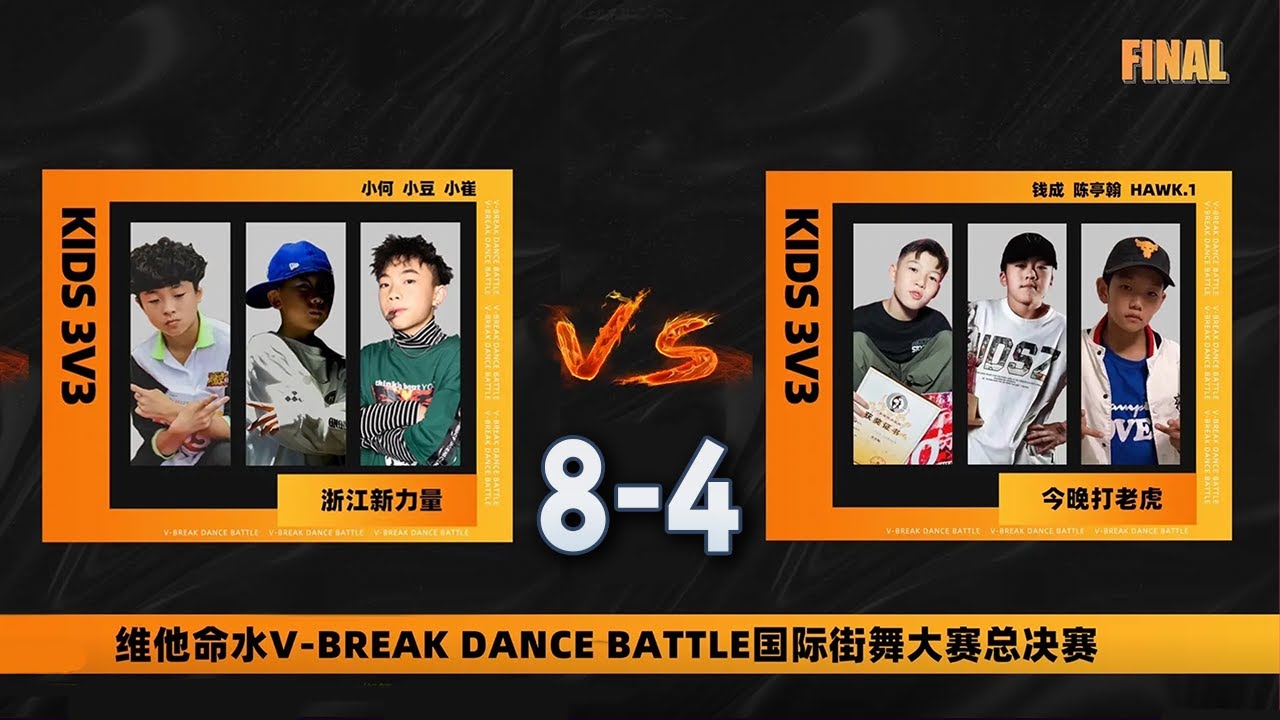 【BREAKING】ZHEJIANG新力量vsTONIGHT打老虎| KIDS 3V3 8进4| V-Break Dance Battle