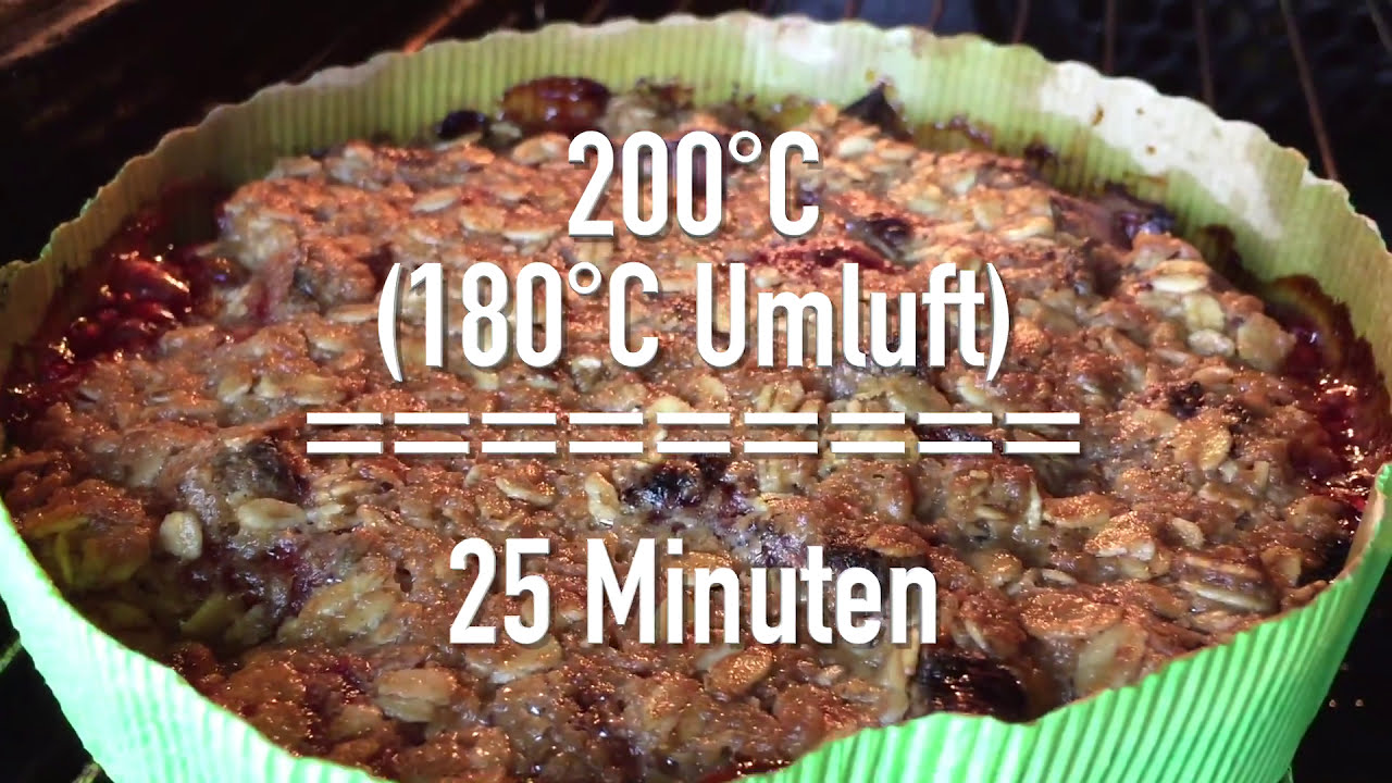 Rhabarber-Himbeer Crumble | Am besten gleich mit Eis :) - Rezept