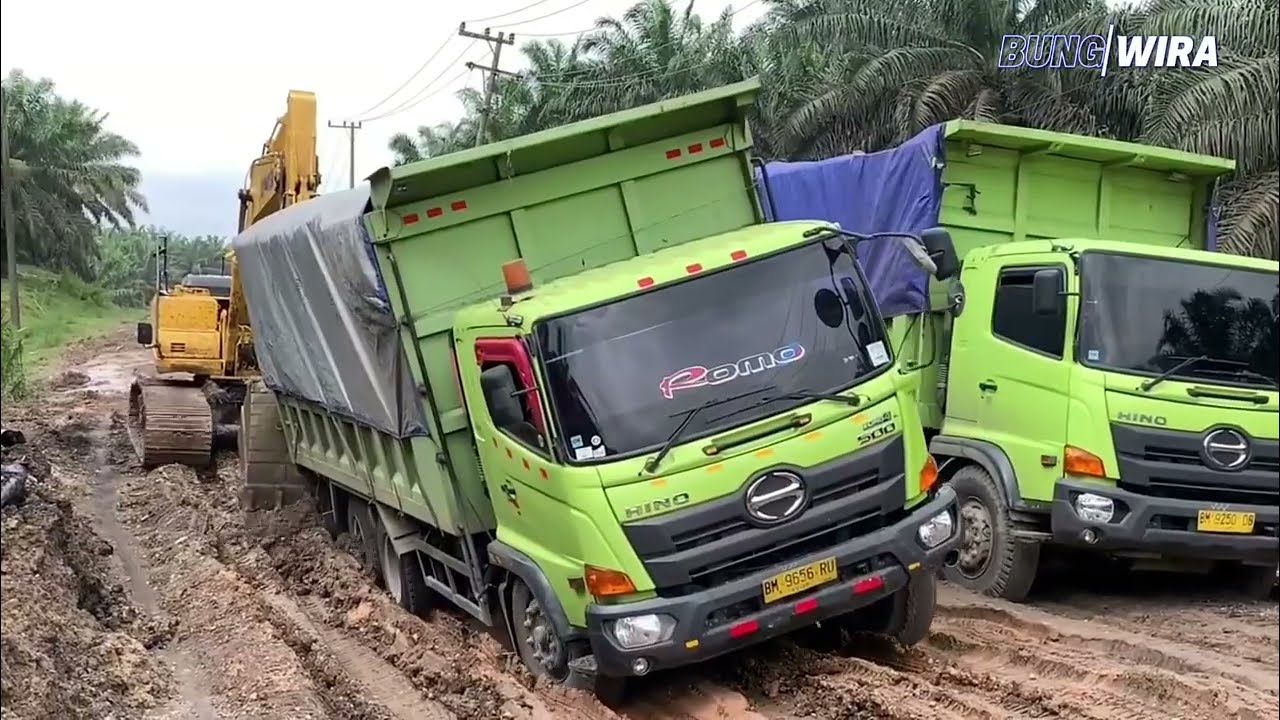 Heavy Trucks Struggling on Muddy Road | Extreme Off-Road Truck Challenge