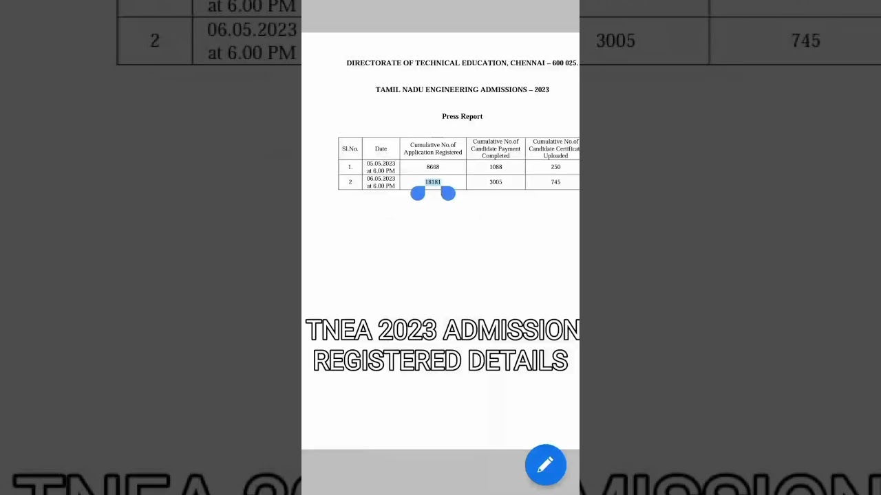 ENGINEERING COUNSELLING TNEA 2023 TWO DAYS REGISTERED COUNT #tnea2023 #tneacounselling #admission
