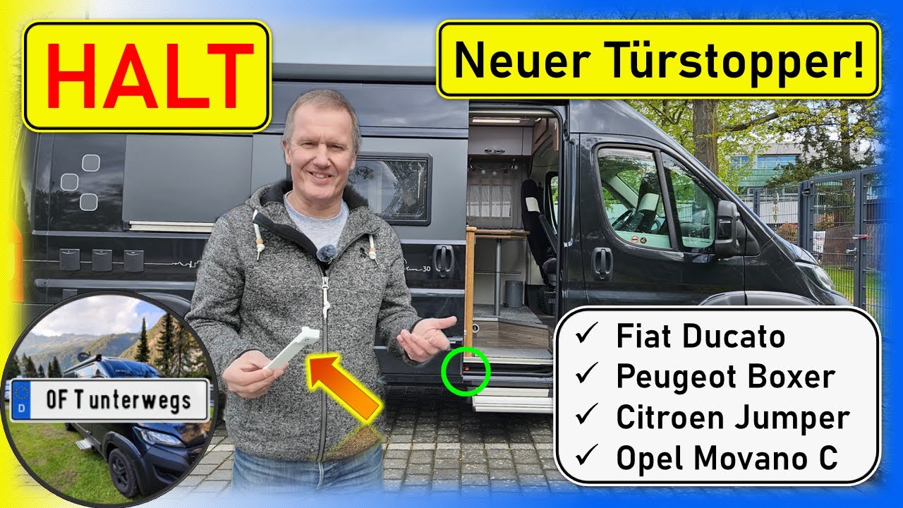 Kastenwagen-Spezial! Schiebetürstopper für Fiat Ducato, Peugeot Boxer, Citroen Jumper ab 2006!