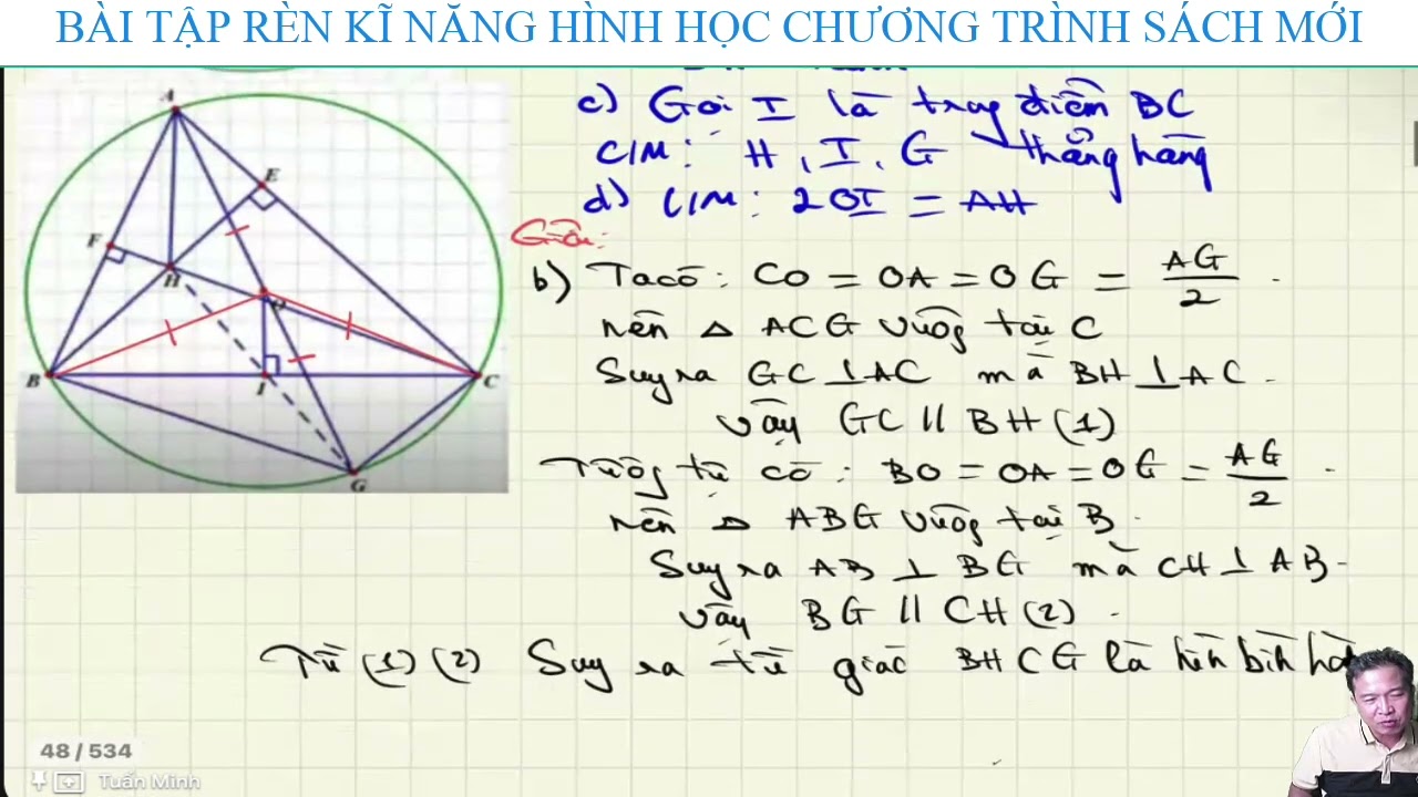 Rèn kĩ năng hình học 9 thi kì 1/tmttuan
