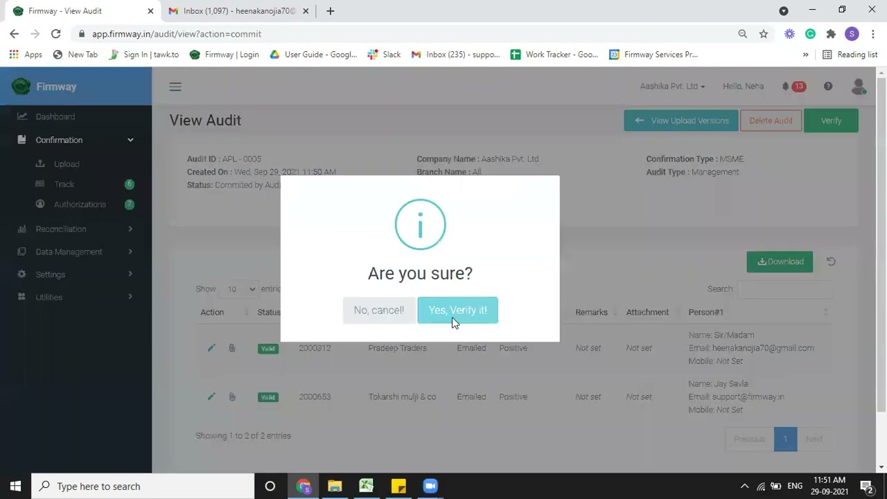 MSME Confirmation Software