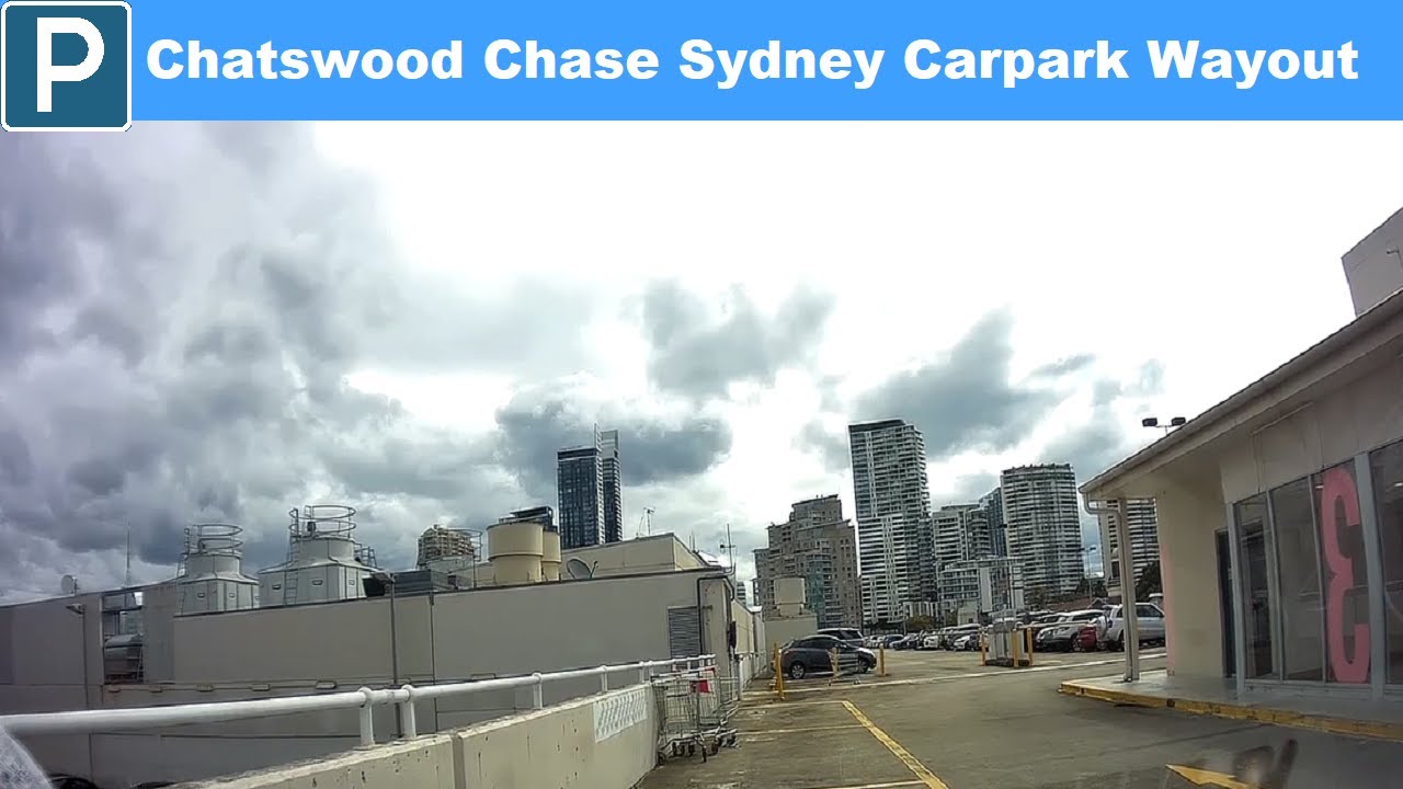 【Sydney Parking North,Drive】Chatswood Chase Sydney Carpark Exit and Victoria Ave