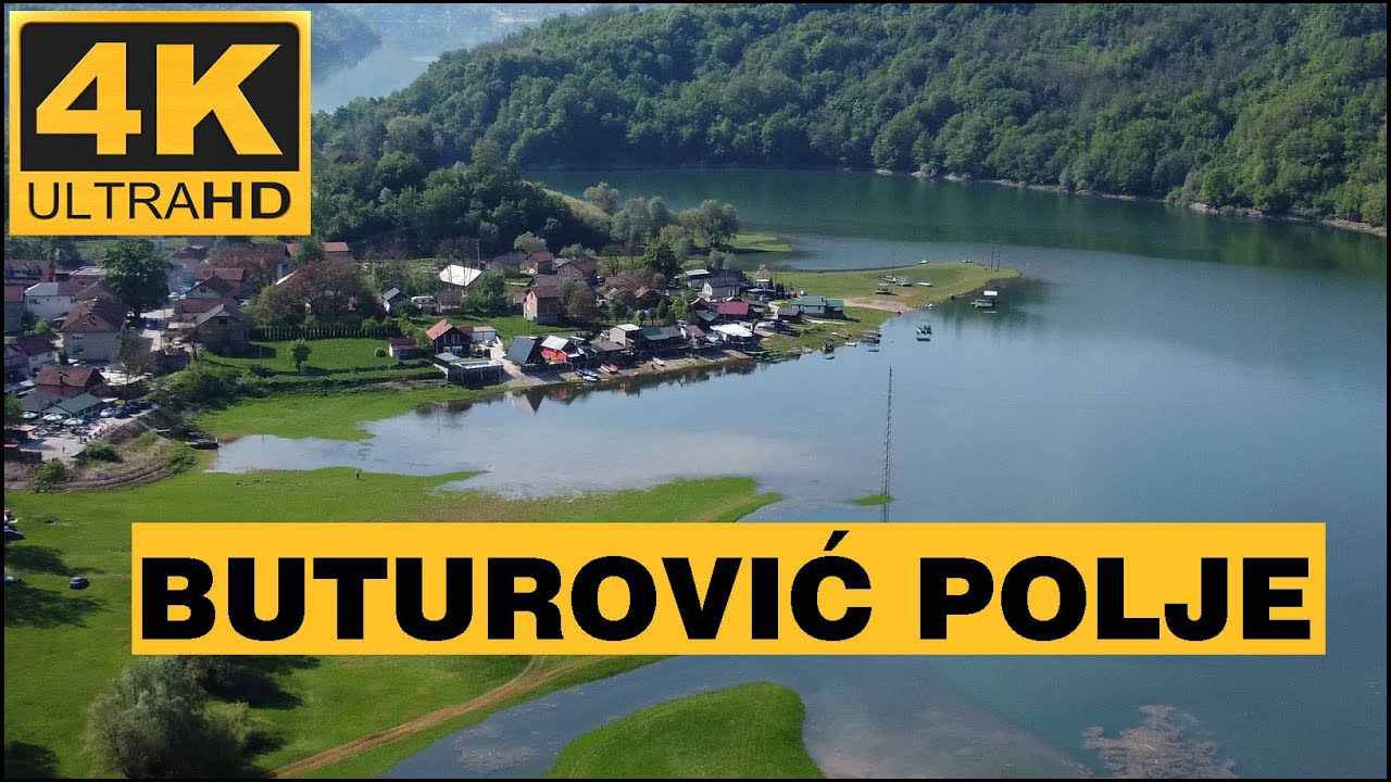 4K Dron.Vašar Buturović Polje. Ušće Neretvice u Neretvu.