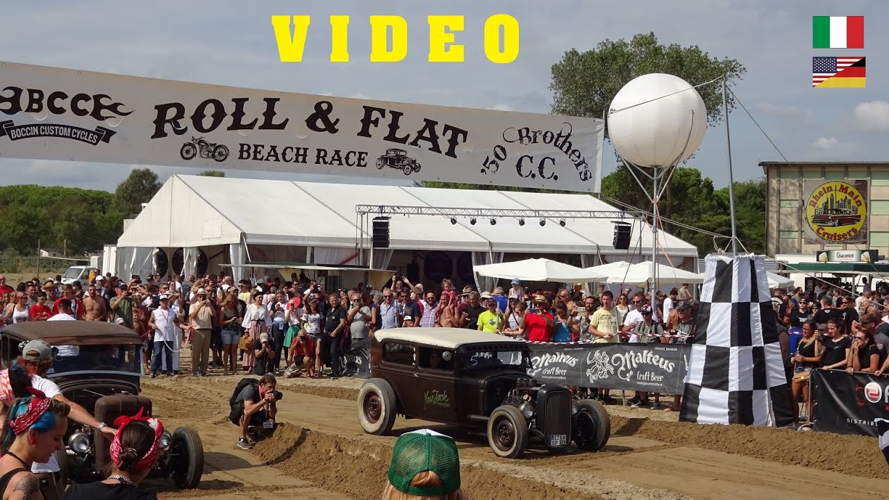 Roll n´ Flat Caorle, Italy, Beach Race & Hot Rod Party.