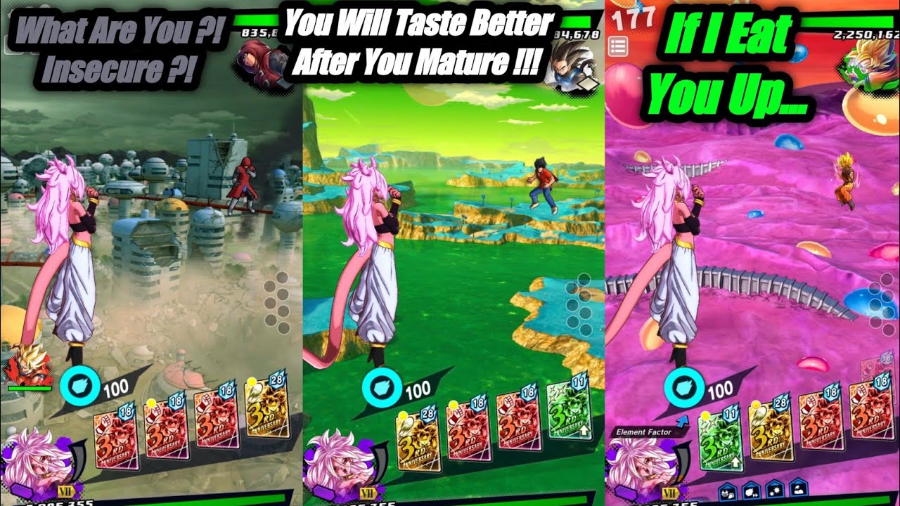 Evil Majin Android 21 Special Intro & Winning Quotes and Interactions In Dragon Ball Legends