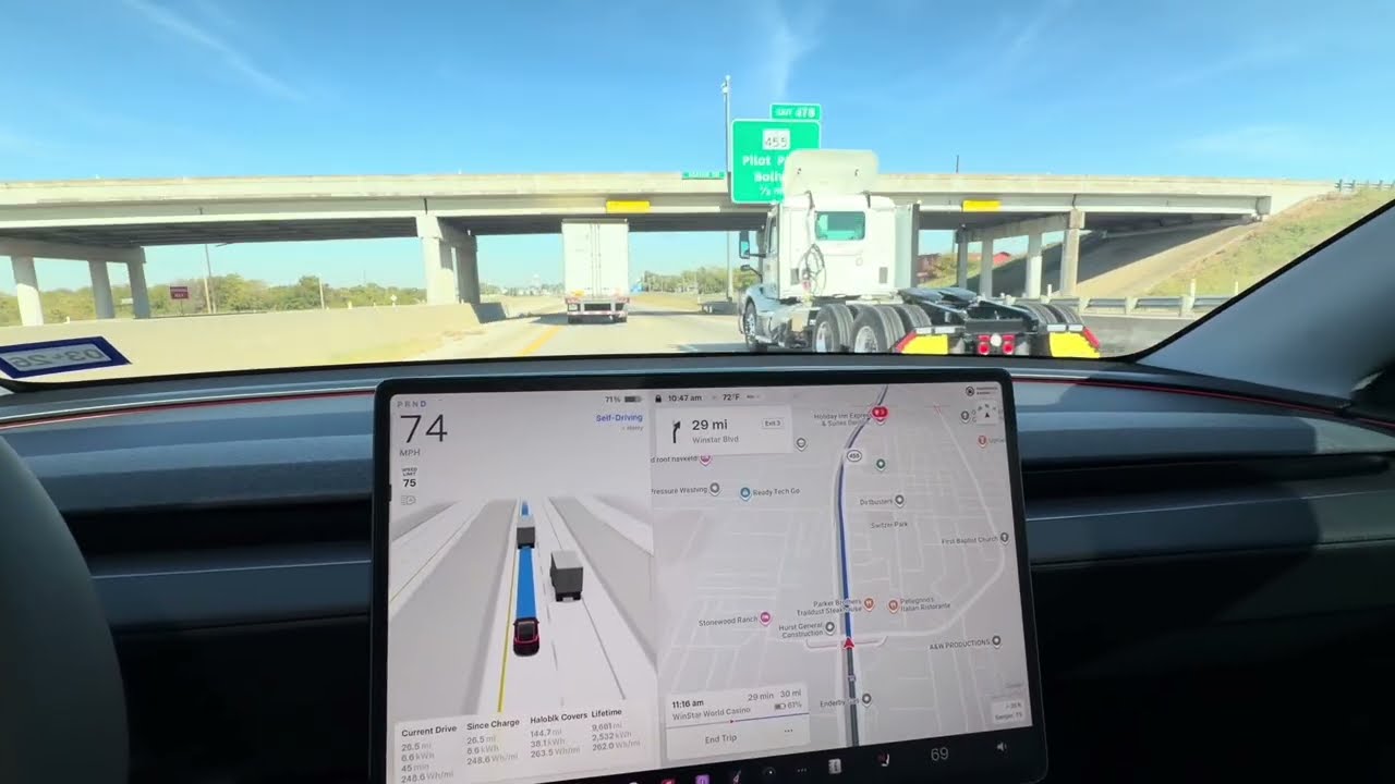 Tesla Model Y Juniper FSD 14 2026 года: поездка из Далласа, Техас, в Текервилл! ВОТ ЭТО ВЕЛИКОЛЕП...