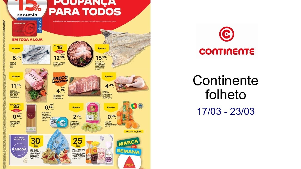 Continente folheto 17/03 - 23/03