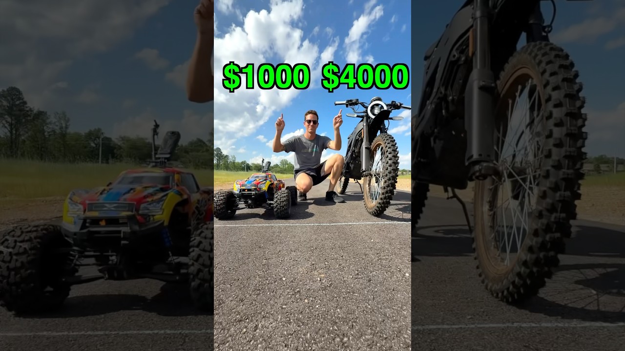 $1,000 RC vs. $4,000 Dirt Bike Drag Race!